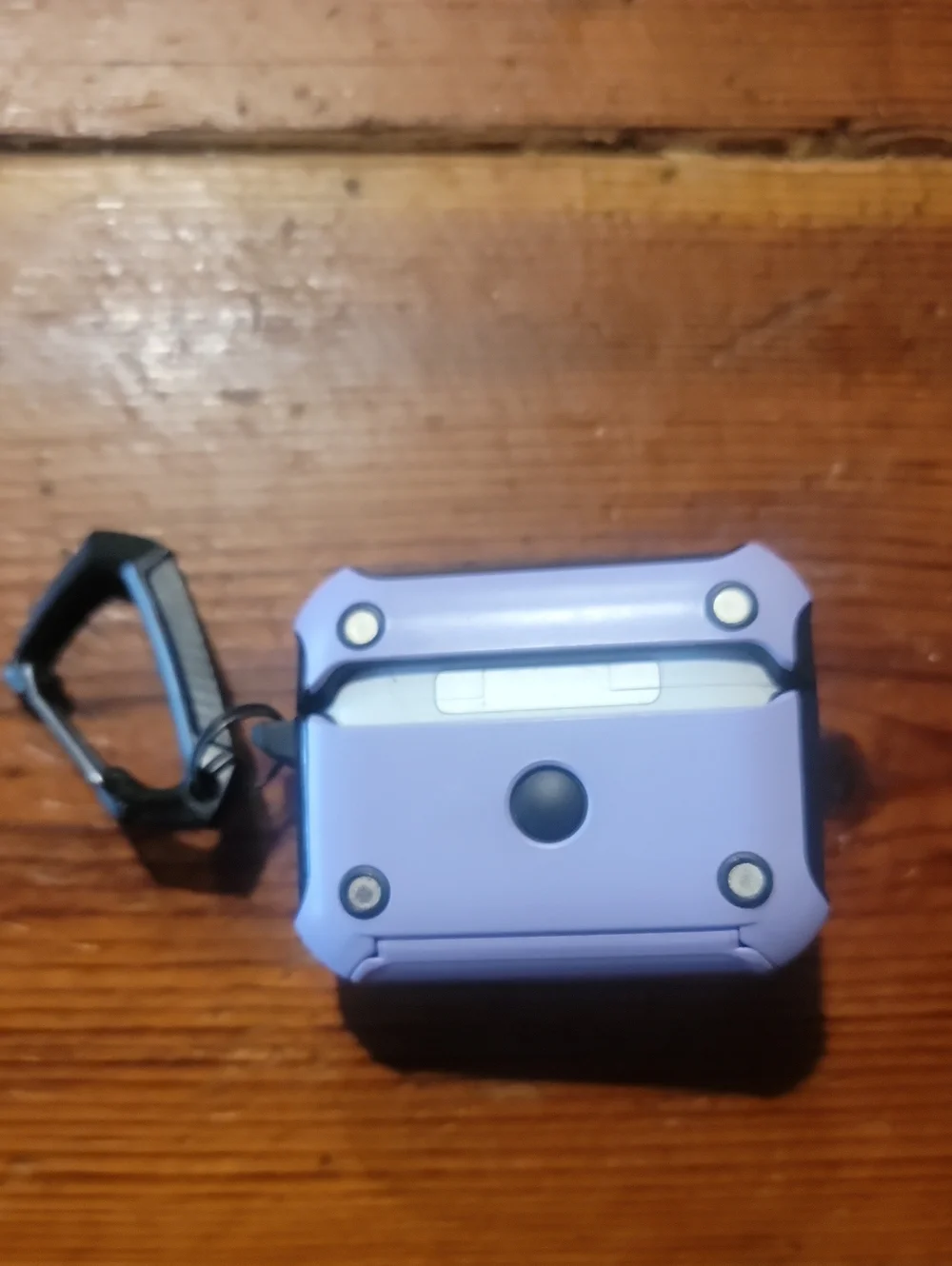 Apple Purple Protective Case for AirPods with Carabiner
